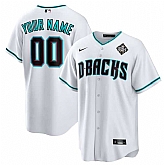 Men's Arizona Diamondbacks Active Player Custom White 2023 World Series Cool Base Stitched Baseball Jersey,baseball caps,new era cap wholesale,wholesale hats